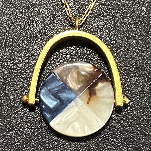 Madewell Color-block Acetate Spinning Disc Pendant Necklace - Picture 5 of 11